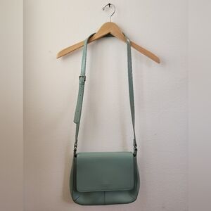 Vintage Lamarthe Paris Portofino‎ Split Leather Crossbody Bag Purse Sage Green